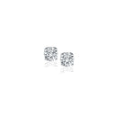 14k White Gold Diamond Four Prong Stud Earrings (1/4 cttw)-3