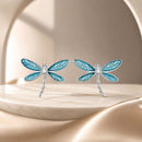 925 Sterling Silver & Platinum Plated Pavé Setting CZ Earrings-1