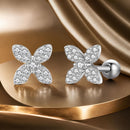 925 Sterling Silver Earrings with Pavé Setting CZ in Elegant Design-1