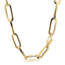 14k Yellow Gold Extra Wide Paperclip Chain Necklace-3