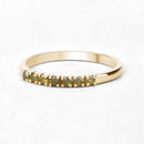 0.22 Carat Genuine Dark Yellow Diamond 14K Yellow Gold Ring (I1-I2)-4