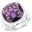 9.00 Carat Genuine Amethyst .925 Sterling Silver Ring-1