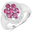 1.54 Carat Genuine Ruby .925 Sterling Silver Ring-1