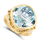 12.79 Carat Genuine Blue Topaz .925 Sterling Silver Ring-2