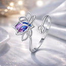 925 Sterling Silver Pavé Setting CZ & Synthetic Tourmaline Ring for Women-2