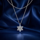925 Sterling Silver 0.06 Carat & 0.20 Carat Moissanite Necklace with White Gold Plating for Women-1