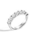 14K White Gold 1 1/2 Cttw Diamond 7 Stone Band Ring-3