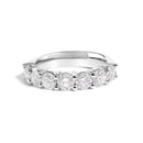 14K White Gold 2. 0 Cttw Diamond 7 Stone Band Ring-1