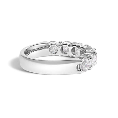 14K White Gold 2. 0 Cttw Diamond 7 Stone Band Ring - 0