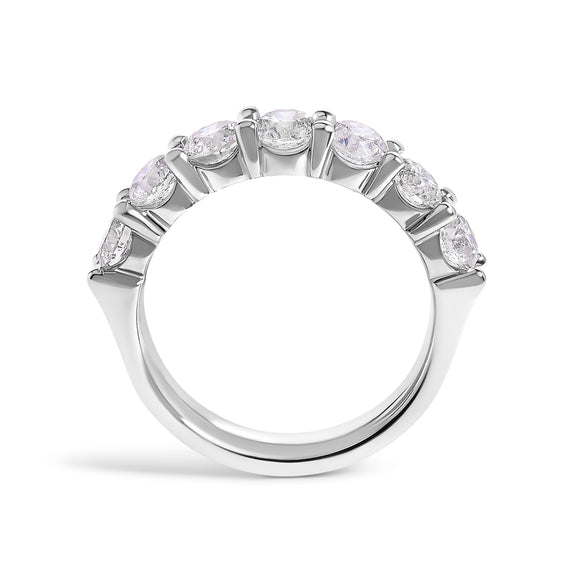 14K White Gold 2. 0 Cttw Diamond 7 Stone Band Ring