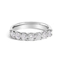 14K White Gold 1.0 Cttw Diamond 7 Stone Band Ring-1
