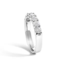 14K White Gold 1.0 Cttw Diamond 7 Stone Band Ring-4