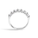 14K White Gold 1.0 Cttw Diamond 7 Stone Band Ring-5