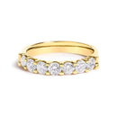 14K White Gold 1.0 Cttw Diamond 7 Stone Band Ring-6