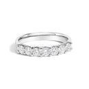 14K White Gold 3/4 Cttw Diamond 7 Stone Band Ring-1