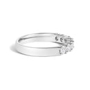 14K White Gold 3/4 Cttw Diamond 7 Stone Band Ring-2