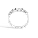 14K White Gold 3/4 Cttw Diamond 7 Stone Band Ring-5
