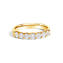 14K White Gold 3/4 Cttw Diamond 7 Stone Band Ring-6