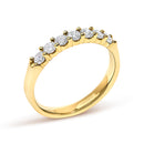 14K Yellow Gold 1/2 Cttw Diamond 7 Stone Band Ring-3