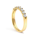 14K Yellow Gold 1/2 Cttw Diamond 7 Stone Band Ring-4