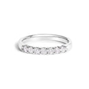 14K White Gold 1/3 Cttw Diamond 7 Stone Band Ring-1