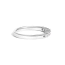 14K White Gold 1/3 Cttw Diamond 7 Stone Band Ring-2