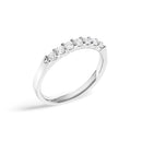 14K White Gold 1/3 Cttw Diamond 7 Stone Band Ring-3