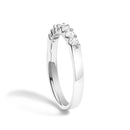 14K White Gold 1/3 Cttw Diamond 7 Stone Band Ring-4