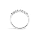 14K White Gold 1/3 Cttw Diamond 7 Stone Band Ring-5