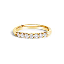 14K White Gold 1/3 Cttw Diamond 7 Stone Band Ring-6