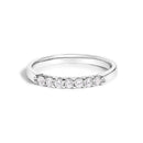 14K White Gold 1/4 Cttw Diamond 7 Stone Band Ring-1
