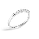 14K White Gold 1/4 Cttw Diamond 7 Stone Band Ring-3