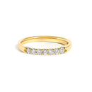 14K White Gold 1/4 Cttw Diamond 7 Stone Band Ring-6