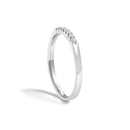 14K White Gold 1/10 Cttw Diamond 7 Stone Band Ring-4
