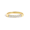 14K White Gold 1/10 Cttw Diamond 7 Stone Band Ring-6