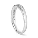 14K White Gold 1/2 Cttw Round Diamond 11 Stone Classic Band-4