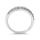 14K White Gold 1/2 Cttw Round Diamond 11 Stone Classic Band-5