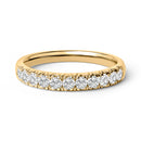14K White Gold 1/2 Cttw Round Diamond 11 Stone Classic Band-6