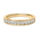 14K Yellow Gold 1/2 Cttw Round Diamond 11 Stone Channel Set Band-1