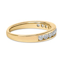 14K Yellow Gold 1/2 Cttw Round Diamond 11 Stone Channel Set Band-2