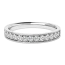 14K Yellow Gold 1/2 Cttw Round Diamond Milgrain Wedding Band-6