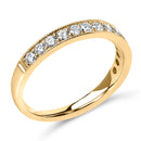 14K Yellow Gold 1/2 Cttw Round Diamond Milgrain Wedding Band-3