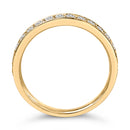 14K Yellow Gold 1/2 Cttw Round Diamond Milgrain Wedding Band-5