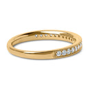14K Yellow Gold 1/4 Cttw Round Diamond Milgrain Wedding Band (I-J Color, SI2-I1 Clarity) - Size 6.5-2