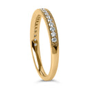 14K Yellow Gold 1/4 Cttw Round Diamond Milgrain Wedding Band (I-J Color, SI2-I1 Clarity) - Size 6.5-4