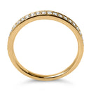 14K Yellow Gold 1/4 Cttw Round Diamond Milgrain Wedding Band (I-J Color, SI2-I1 Clarity) - Size 6.5-5