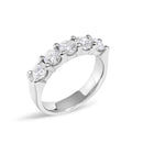 14K White Gold 1 1/2 Cttw Diamond 5 Stone Band Ring-3