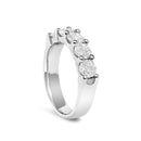 14K White Gold 1 1/2 Cttw Diamond 5 Stone Band Ring-4