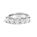 14K White Gold 2.0 Cttw Round Diamond Five Stone Band Ring-1