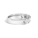14K White Gold 2.0 Cttw Round Diamond Five Stone Band Ring-2